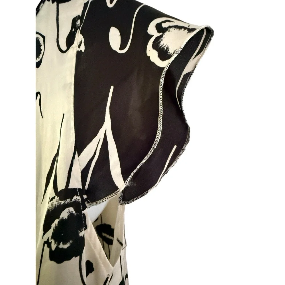 Vintage Maxi Floral Nightgown‎ M Sleep Dress Flutter Sleeve Romantic Cottagecore